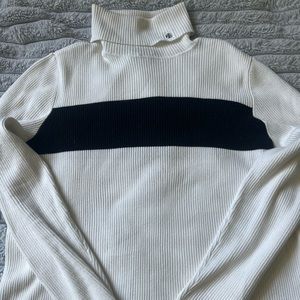 Ralph Lauren black and white turtleneck
